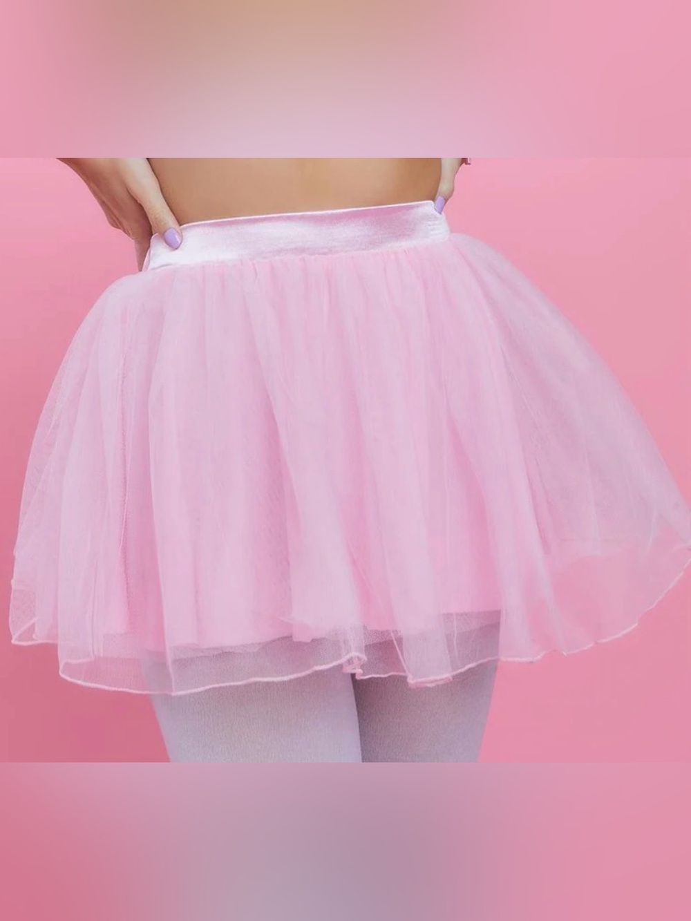 Sugar Thrillz Tulle Tutu Mini Skirt - Baby Pink
